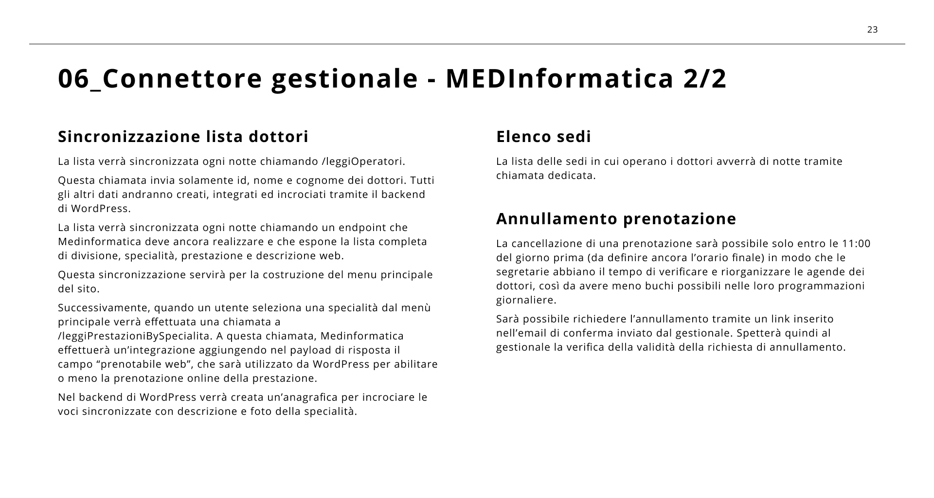 Schema di integrazione tra Medinformatica e il sito Benacus Lab
