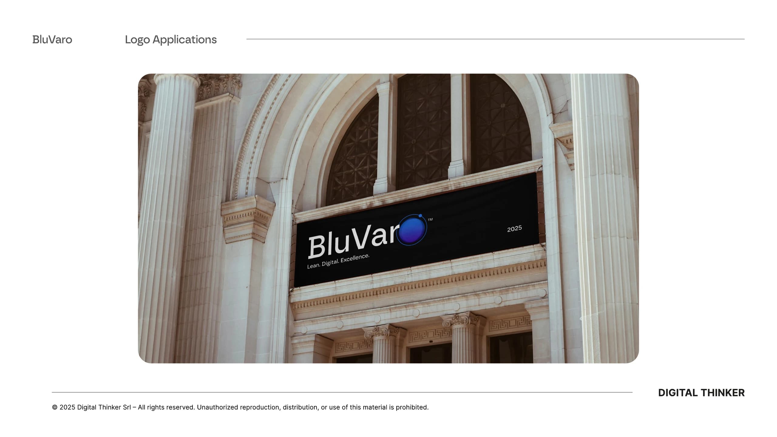 Applicazione del marchio BluVaro a una segnaletica ambientale