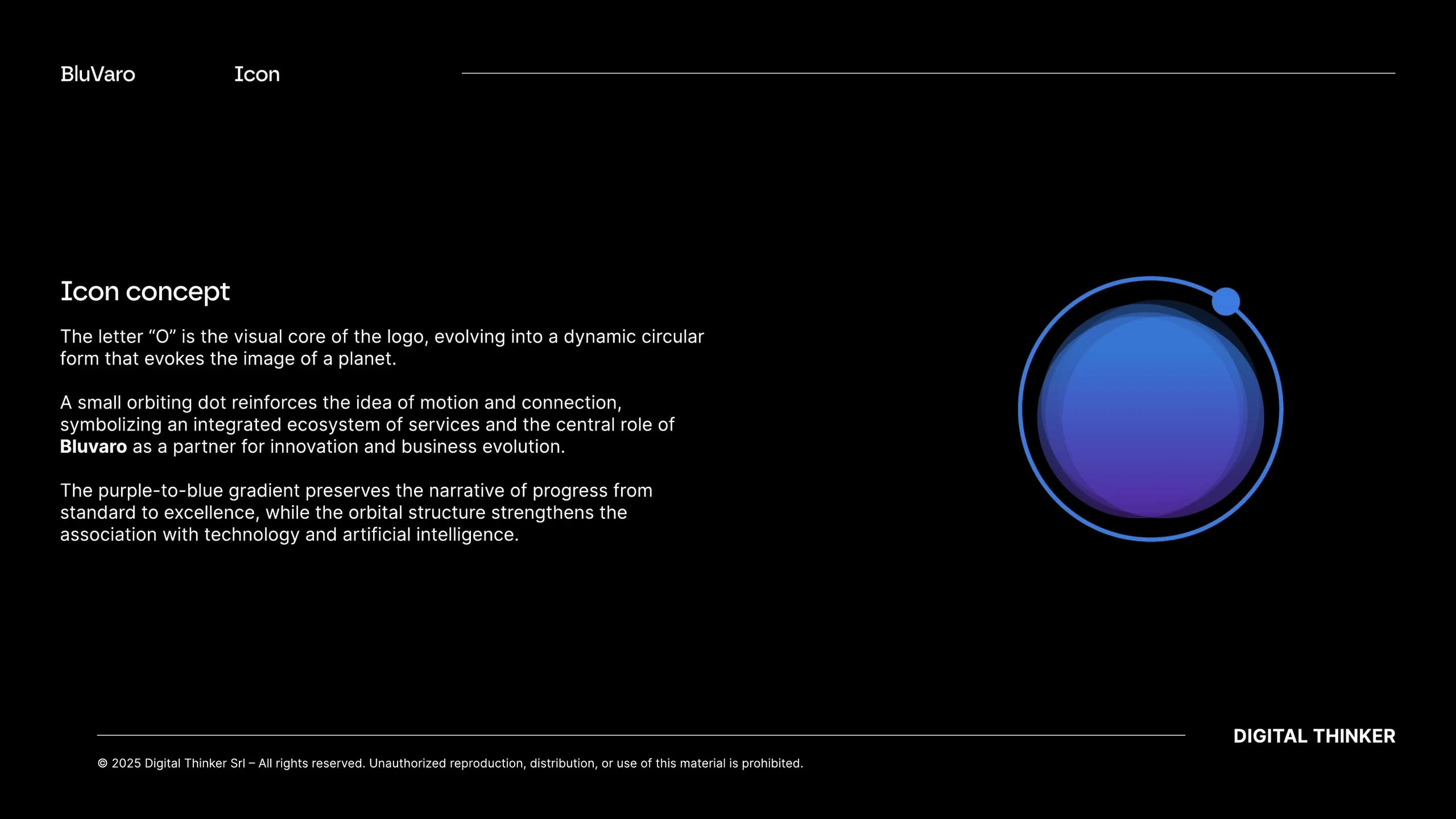 Concept dell’icona orbitale BluVaro