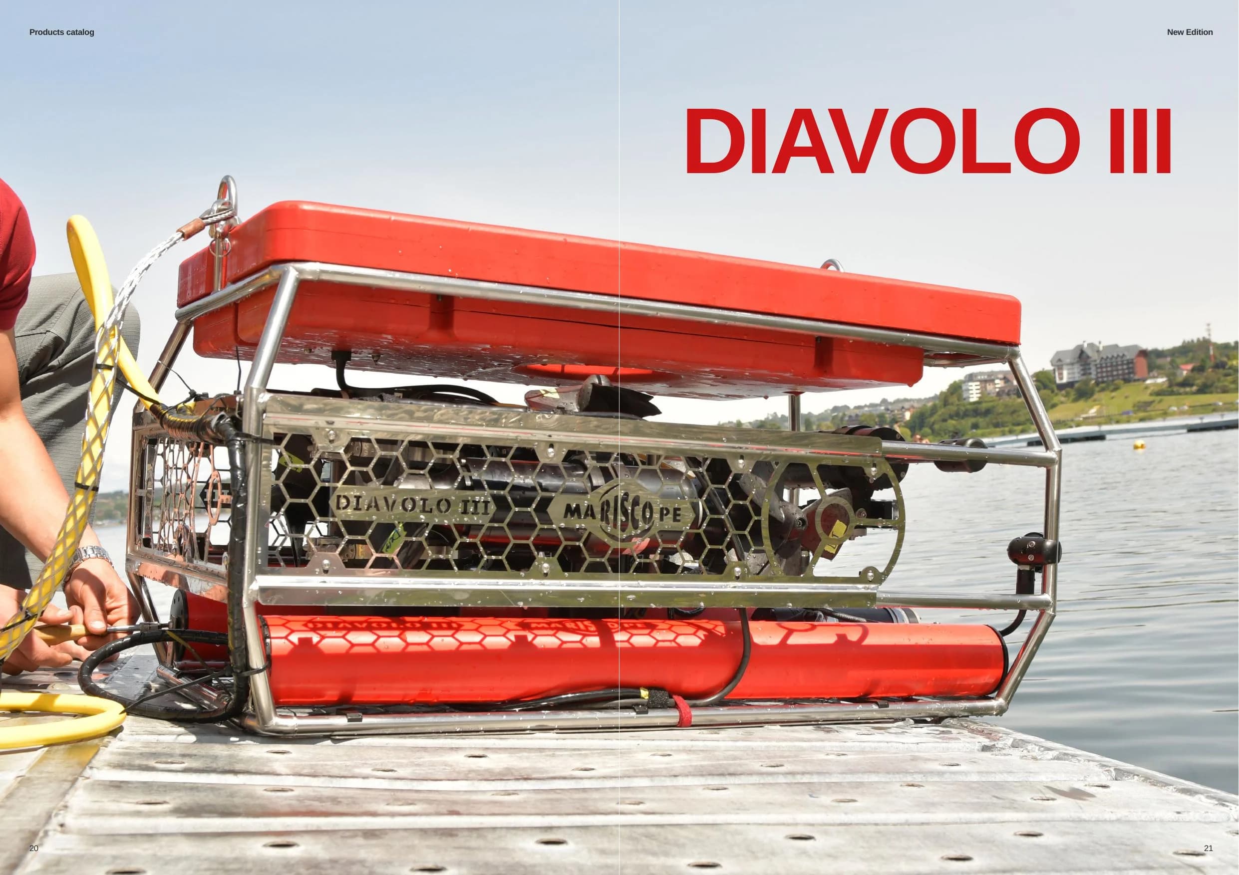Doppia pagina del catalogo dedicata al ROV Diavolo III
