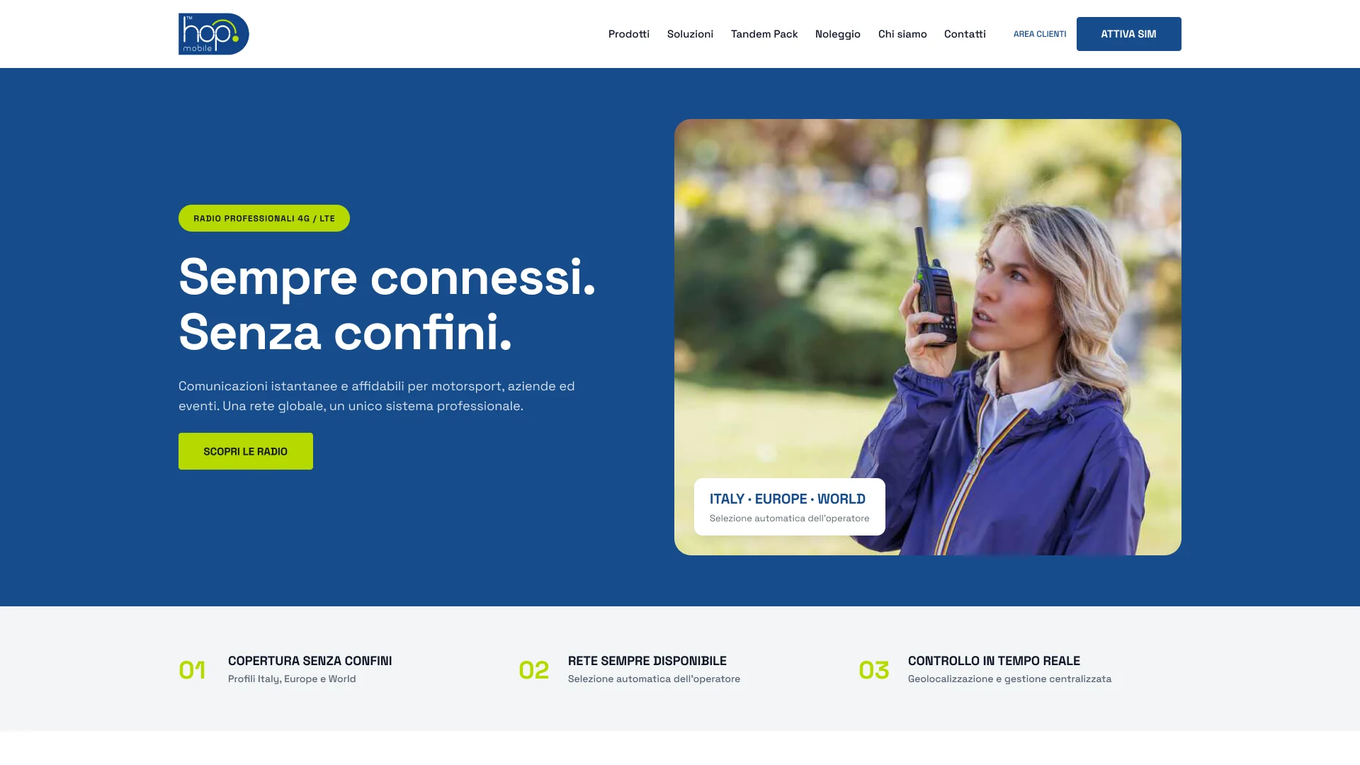 Apertura del nuovo ecosistema digitale Hop Mobile