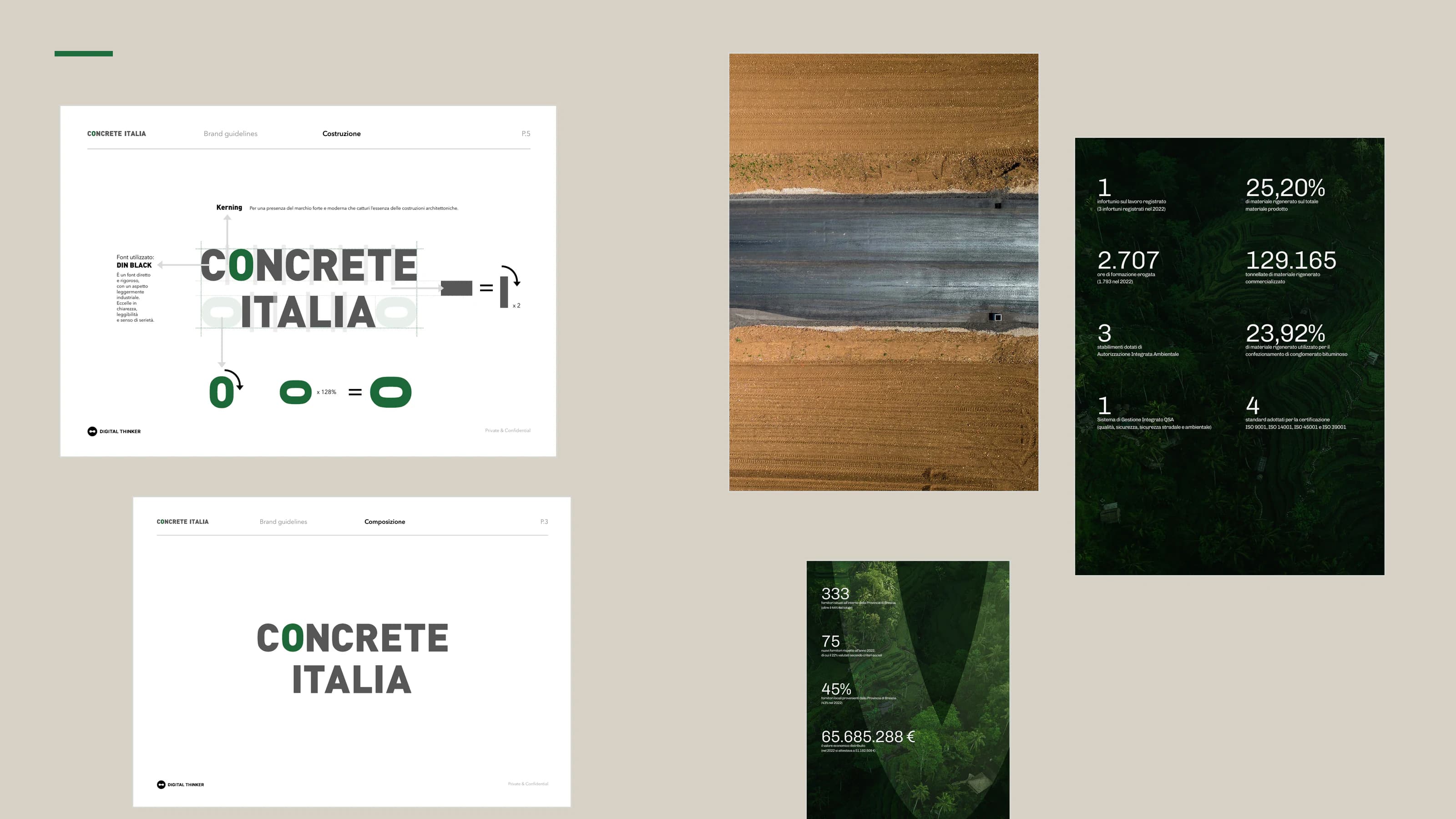 Architettura di marca Concrete Italia e sistema editoriale del bilancio di sostenibilità Vezzola